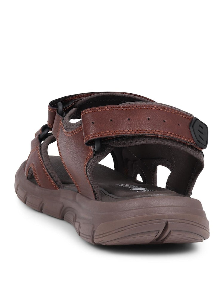 Pavers Brown Pavers Wide Fit Adjustable Brown Sandals - Image 2 of 5