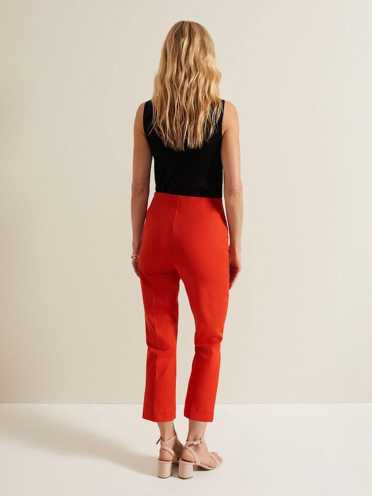 Phase Eight Red Miah Stretch Capri Trousers - Image 2 of 5 Phase Eight Red Miah Stretch Capri Trousers - Image 2 of 5