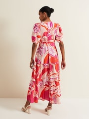 Phase Eight Red Tilda Midi Dress - Image 2 of 9