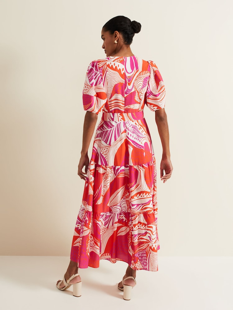 Phase Eight Red Tilda Midi Dress - Image 2 of 9