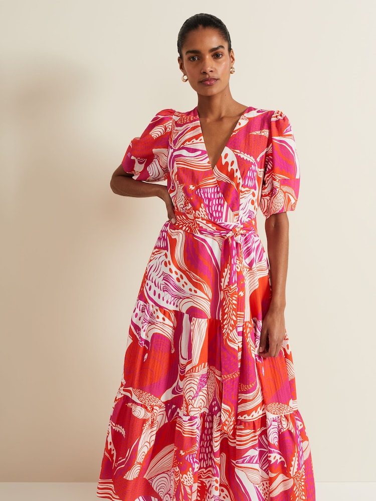Phase Eight Red Tilda Midi Dress - Image 4 of 9