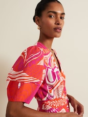 Phase Eight Red Tilda Midi Dress - Image 6 of 9