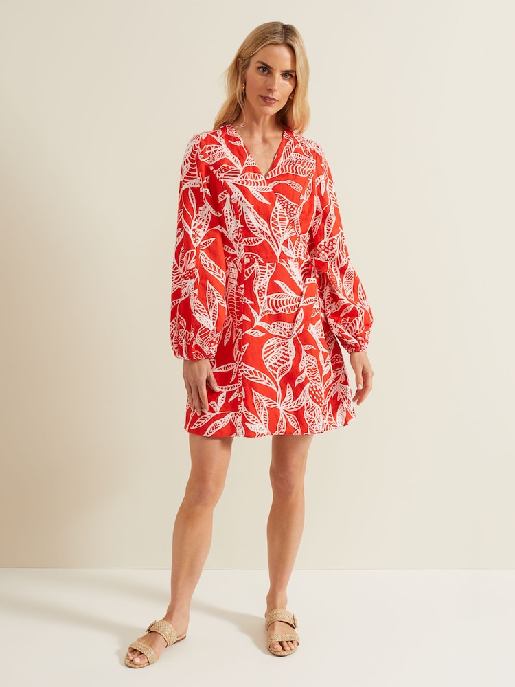 Phase Eight Red Charlotte Wrap Mini Dress - Image 1 of 1