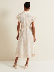 Phase Eight Natural Mandi Abstract Stripe Shirt Dress - Image 2 of 7