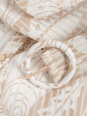 Phase Eight Natural Mandi Abstract Stripe Shirt Dress - Image 7 of 7