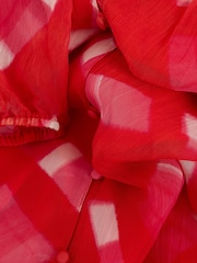 Phase Eight Red Megan Check Print Blouse - Image 7 of 7