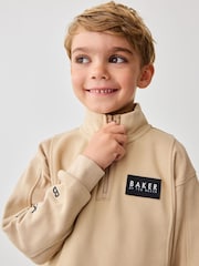 Baker by Ted Baker толстовка из 100% хлопка с высоким воротом на молнии и спортивные брюки - Изображение 7 из 8