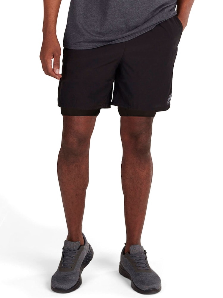 Raging Bull Performance 2-In-1 Black Shorts - Image 1 of 5