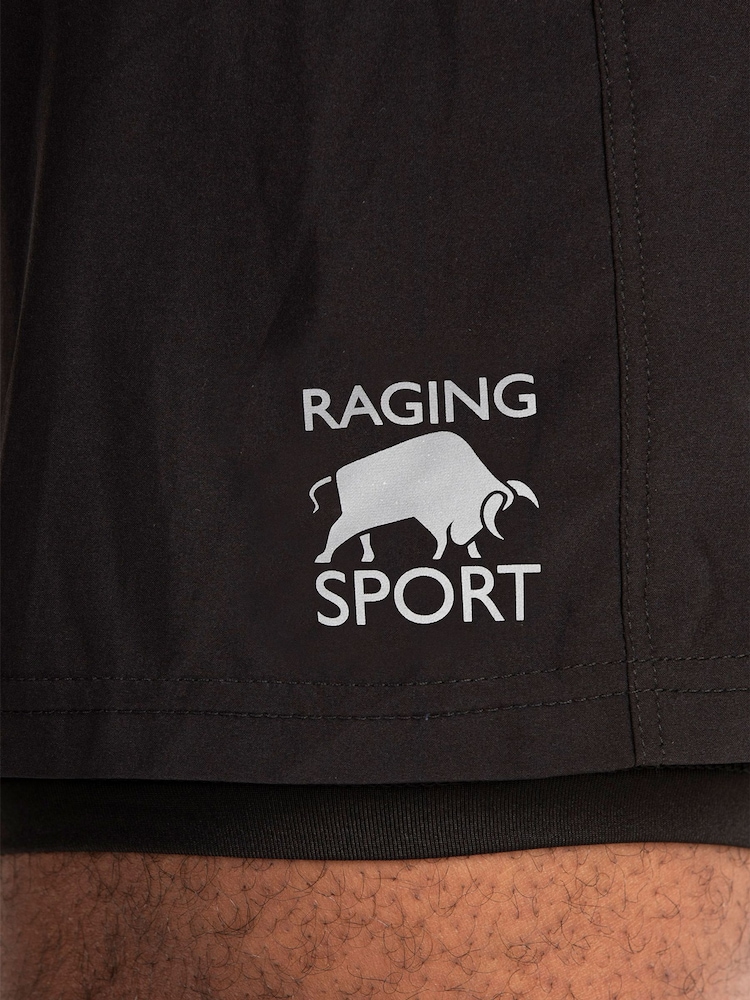 Raging Bull Performance 2-In-1 Black Shorts - Image 5 of 5