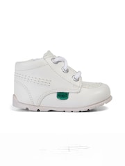 Kickers White Kick Hi Baby Leather Boots - Image 1 of 8