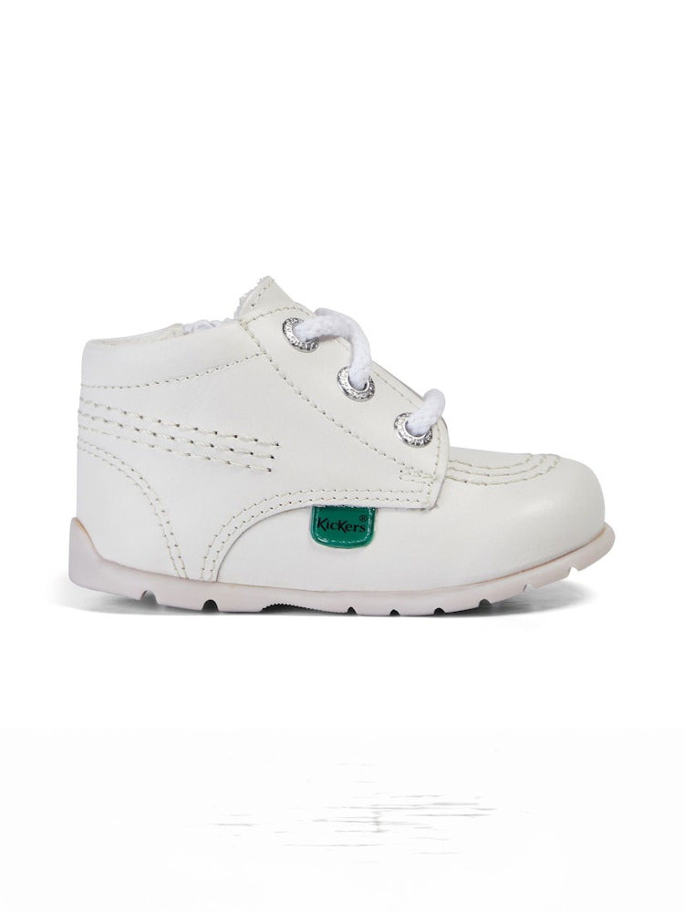 Kickers White Kick Hi Baby Leather Boots - Image 1 of 8