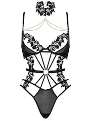 Ann Summers Black Evening Desire Sheer Foldover Body - Image 4 of 4