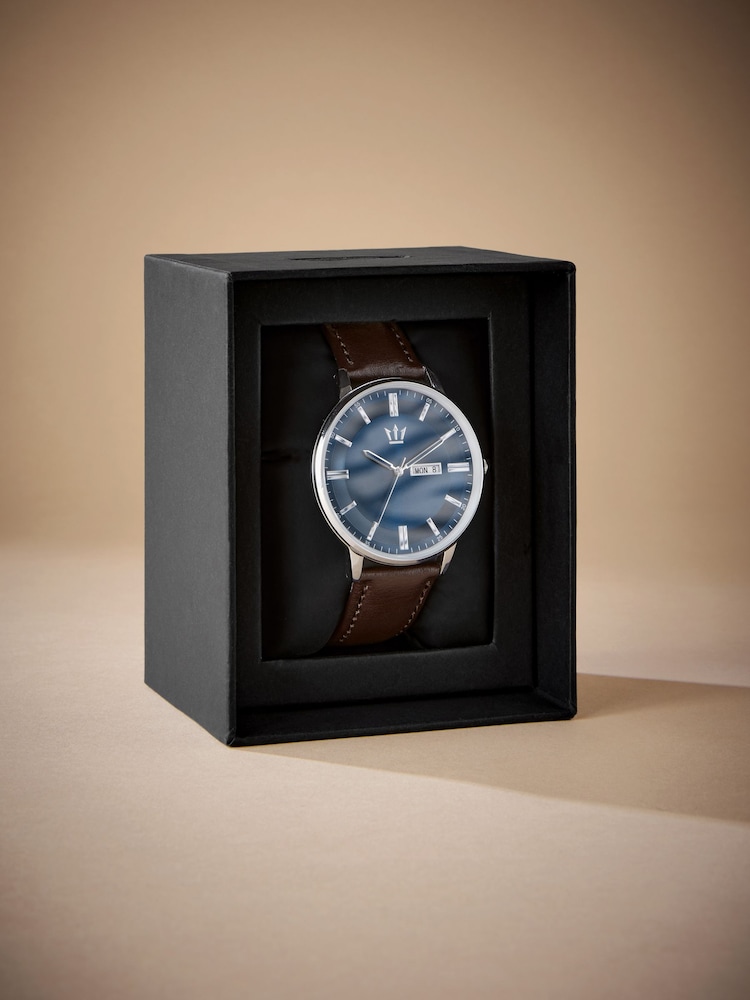 Brown Signature Watch with Leather Strap - Image 7 of 7