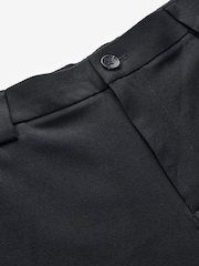 Schwarz - EDIT Relaxed Twill-Hose mit elastischem Bund - Bild 6 von 7
