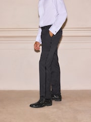Black Tuxedo Trousers With Velvet Tape Detail - Image 4 of 9