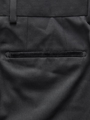 Black Tuxedo Trousers With Velvet Tape Detail - Image 7 of 9
