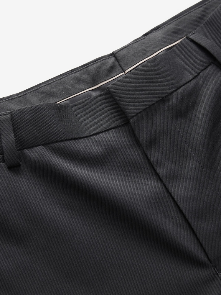 Black Tuxedo Trousers With Velvet Tape Detail - Image 9 of 9