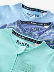 Baker by Ted Baker 100% Cotton Sleepsuits 3 Pack - Image 6 of 10
