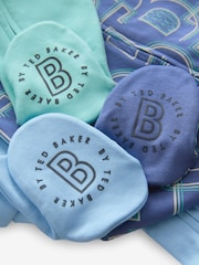 Baker by Ted Baker 100% Cotton Sleepsuits 3 Pack - Image 8 of 10