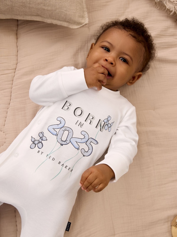 Baker by Ted Baker Born In 2025 Dors-bien blanc en 100% coton - Image 2 of 8