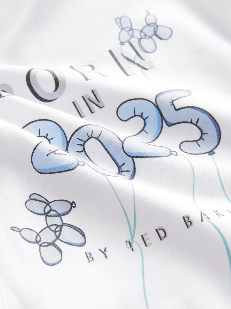 Baker by Ted Baker Born In 2025 Dors-bien blanc en 100% coton - Image 5 of 8