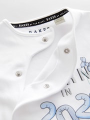 Baker by Ted Baker Born In 2025 Dors-bien blanc en 100% coton - Image 8 de 8