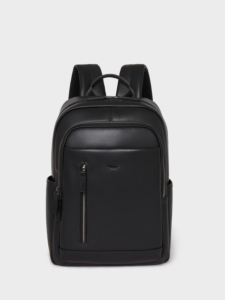 OSPREY LONDON The Hudson Leather Black Backpack - Image 1 of 6