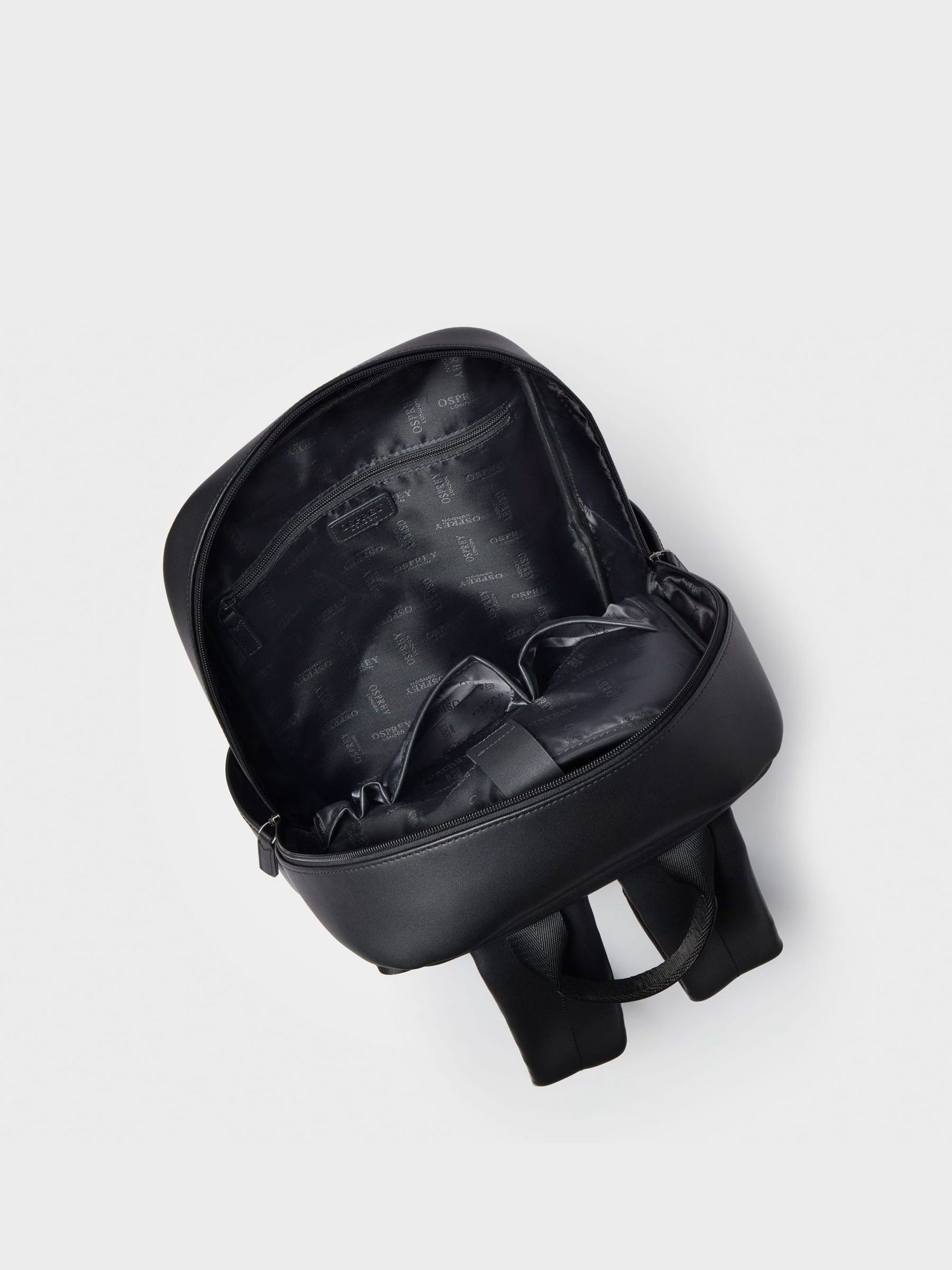 Buy OSPREY LONDON The Hudson Leather Black Backpack from Next Luxembourg