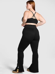 Victoria's Secret PINK Black Seamless Cable Knit High Waist Flare Leggings - Image 2 of 3