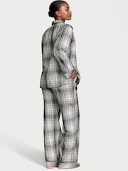 Victoria's Secret Black White Plaid Flannel Long Pyjama Set - Image 2 of 4