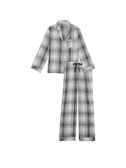 Victoria's Secret Black White Plaid Flannel Long Pyjama Set - Image 3 of 4
