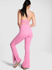 Victoria's Secret PINK Moonstone Pink Seamless Cable Knit High Waist Flare Leggings - Image 2 of 4