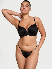 Victoria's Secret Black Lace Trim Lightly Lined Demi Bra - Image 3 of 6