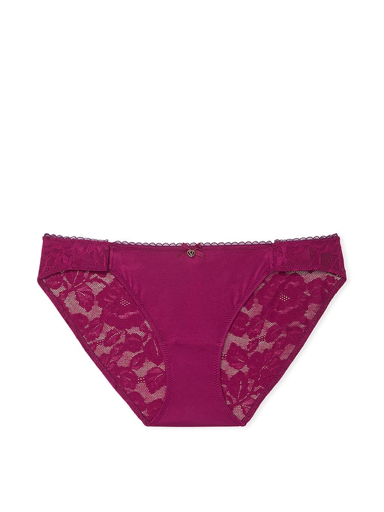 Victoria's Secret Plum Rouge Purple Adaptive Lace Bikini Knickers - Image 4 of 4