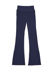 Victoria's Secret PINK Midnight Navy Blue Seamless Cable Knit High Waist Flare Leggings - Image 3 of 3