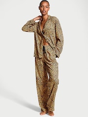 Victoria's Secret New Glam Leo Flannel Long Pyjama Set - Image 2 of 3