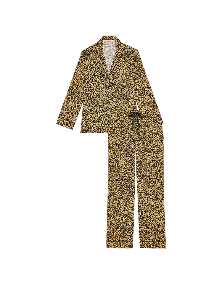 Victoria's Secret New Glam Leo Flannel Long Pyjama Set - Image 3 of 3