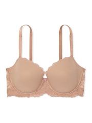 Victoria's Secret Praline Nude Lace Trim Lightly Lined Demi Bra - Image 4 of 6
