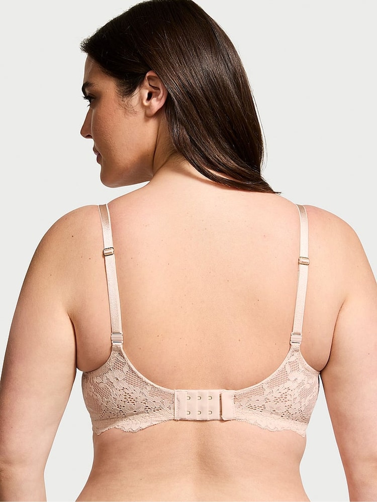Victoria's Secret Marzipan Nude Lace Trim Lightly Lined Demi Bra - Image 2 of 5