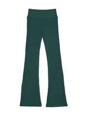 Victoria's Secret PINK Deep Forest Green Seamless Cable Knit High Waist Flare Leggings - Image 3 of 3