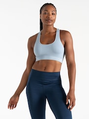 Blau - Dare 2b Don't Sweat It II Nahtloser Sport-BH mit mittlerer Stützkraft - Bild 1 von 9