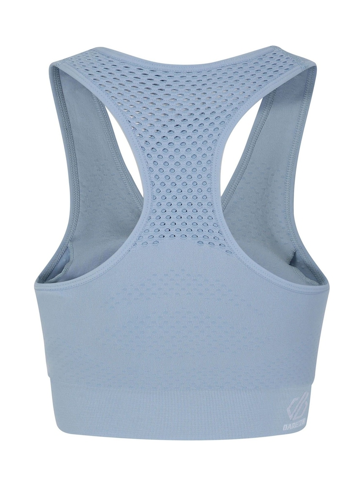 Blau - Dare 2b Don't Sweat It II Nahtloser Sport-BH mit mittlerer Stützkraft - Bild 9 von 9