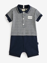 أزرق داكن - ثياب أطفال بولو بارز الملمس من Ted Baker من Baker - صورة 1 من 4