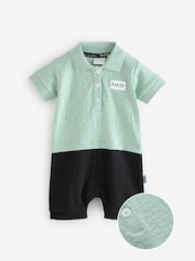 Baker by Ted Baker Textured Polo Romper - Image 1 of 5