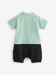 Baker by Ted Baker Textured Polo Romper - Image 2 of 5