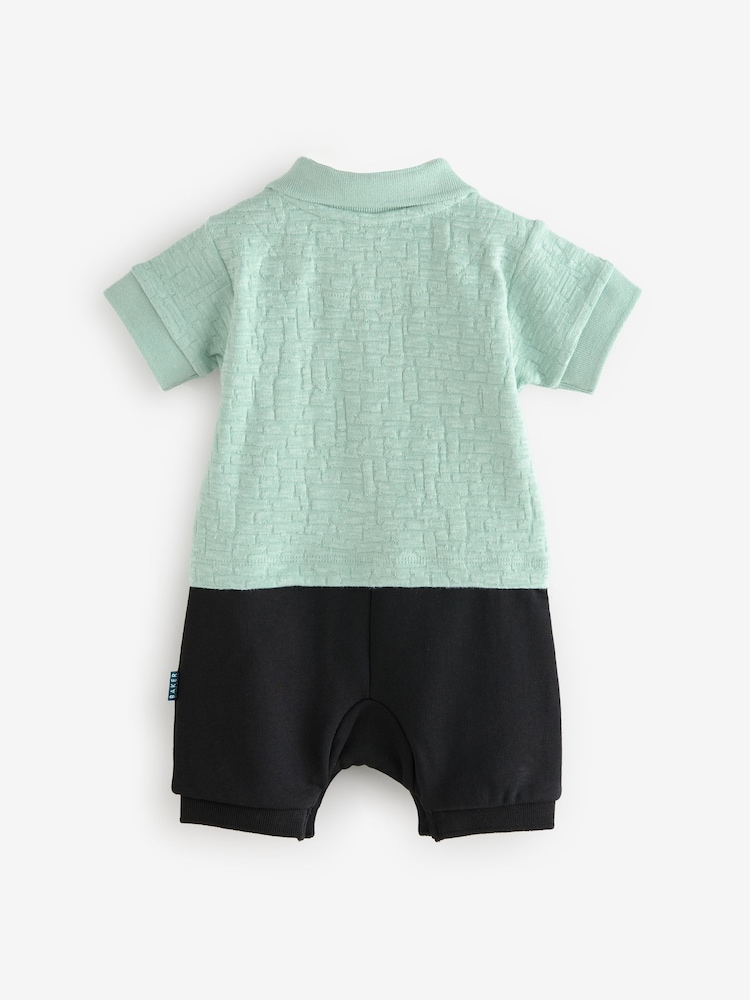 Baker by Ted Baker Textured Polo Romper - Image 2 of 5
