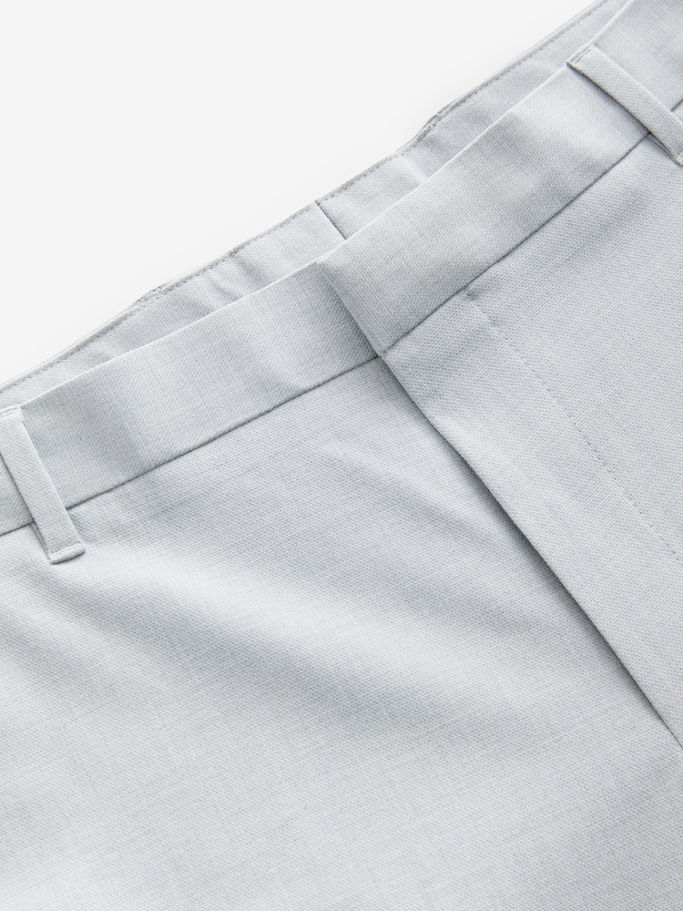 Light Grey Muscle Fit Elasticated Waist Motionflex Stretch Smart Trousers - Image 5 of 7