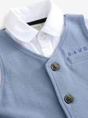Baker by Ted Baker Blue Smart Mockable Romper - Image 7 of 12