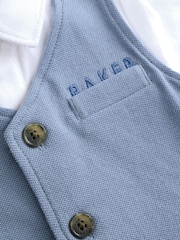 Baker by Ted Baker Blue Smart Mockable Romper - Image 8 of 12