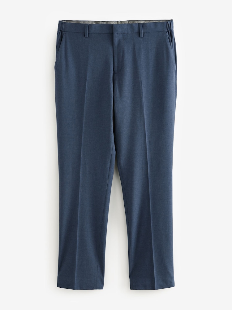 Navy Blue 1 Muscle Fit Elasticated Waist Motionflex Stretch Smart Trousers - Image 6 of 9
